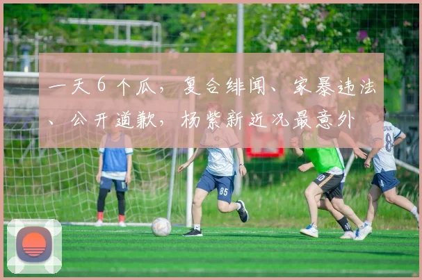 一天 6 个瓜，复合绯闻、家暴违法、公开道歉，杨紫新近况最意外